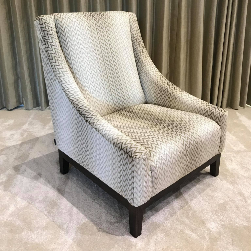 zigzag patterned arm chair